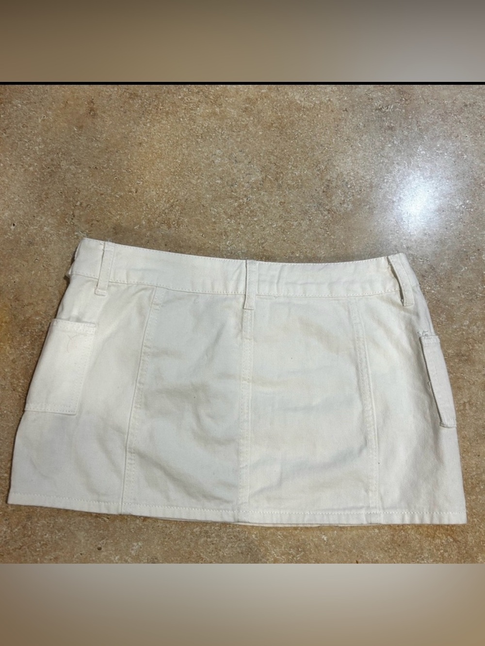 SHEIN White Mini Skirt with Belt (M)